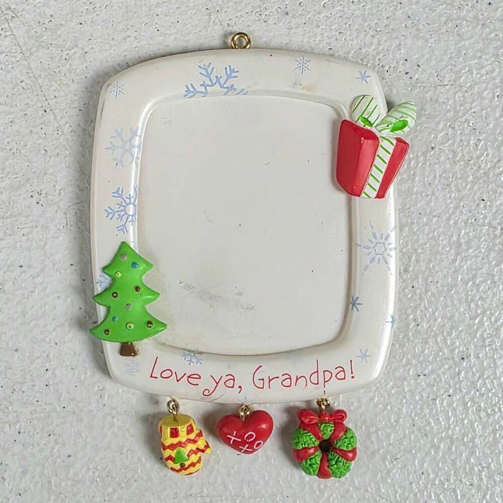 Hallmark 2003 Grandpa Christmas Ornament Photo Frame